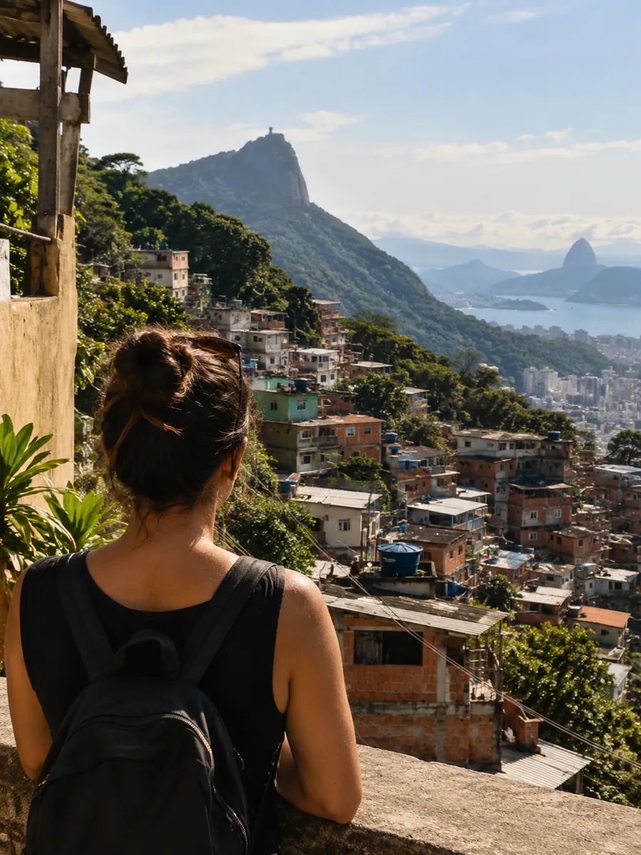 Vue sur la favela Santa Marta